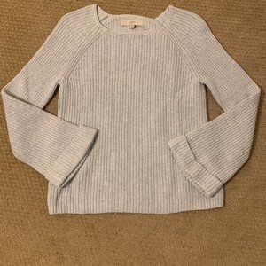 Loft Womens Small Gray Cable Knit Sweater